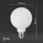 Лампа светодиодная F-LED G95-12w-827-E27 OPAL (филамент, шар опал, 12Вт, тепл, E27) | Б0047036 | ЭРА