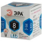Лампа светодиодная СТАНДАРТ LED MR16-8W-840-GU5.3 (диод, софит, 8Вт, нейтр, GU5.3) | Б0047735 | ЭРА