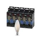 Лампа светодиодная F-LED B35-9w-840-E14 frost (филамент, свеча мат, 9Вт, нейтр, E14) | Б0046996 | ЭРА