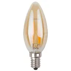 Лампа светодиодная F-LED B35-9W-827-E14 gold (филамент, свеча золот, 9Вт, тепл, E14) | Б0047034 | ЭРА