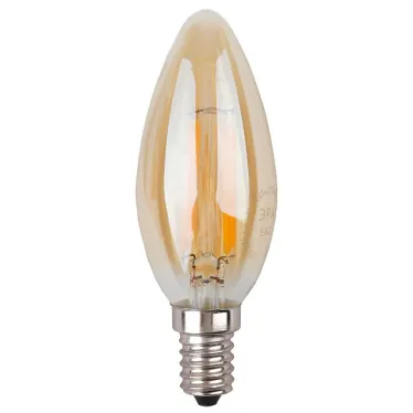 Лампа светодиодная F-LED B35-9W-827-E14 gold (филамент, свеча золот, 9Вт, тепл, E14) | Б0047034 | ЭРА