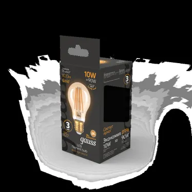 Лампа светодиодная  Filament А60 10W 820lm 2400К Е27 golden LED | 102802010 | Gauss
