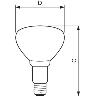 Лампа накаливания ЛОН IR250RH BR125 230-250V E27 1CT/10 | 923212043801 | PHILIPS