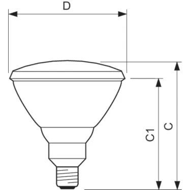 Лампа накаливания ЛОН IR175C PAR38 E27 230V 1CT/12 | 923801344209 | PHILIPS