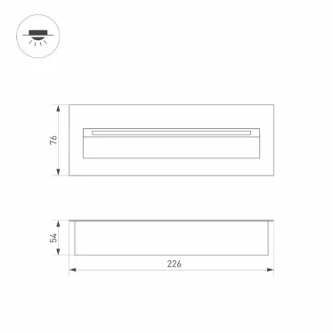 Светильник LTD-TRAIL-S226x76-8W Warm3000 (GR, 65 deg, 230V) (Arlight, IP65 Металл, 3 года) | 029964 | Arlight