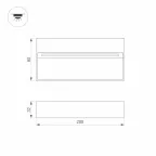 Светильник LGD-TRACE-S200x80-8W Warm3000 (GR, 65 deg, 230V) (Arlight, IP65 Металл, 3 года) | 029961 | Arlight
