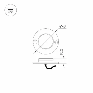 Светильник ART-DECK-LAMP-R40-1W Day4000 (SL, 120 deg, 12-24V) (Arlight, IP67 Металл, 3 года) | 024926 | Arlight