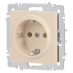 Розетка Intro Accent 6-202-02 2P+E Schuko, 16А-250В, IP20, СУ, слоновая кость
