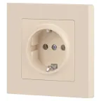 Розетка Intro Accent 6-202-02 2P+E Schuko, 16А-250В, IP20, СУ, слоновая кость