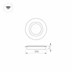 Накладка ART-DECK-CAP-FLAT-R50 (SL, STEEL) (Arlight, Металл) | 024927 | Arlight