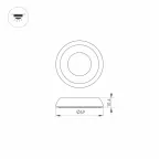Накладка ART-DECK-CAP-DOME-R50 (SL, STEEL) (Arlight, Металл) | 024932 | Arlight