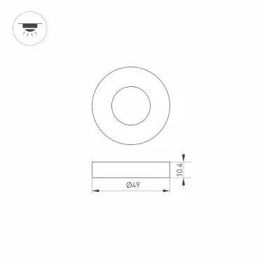 Накладка ART-DECK-CAP-ROLL-R50 (SL, STEEL) (Arlight, Металл) | 024930 | Arlight
