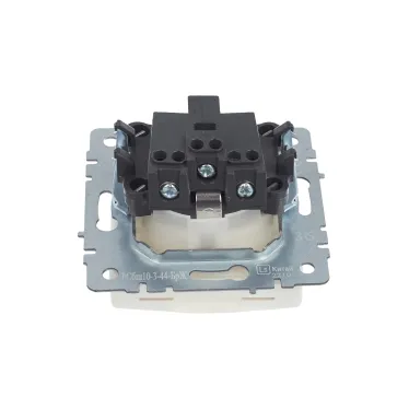 BRITE Розетка с заземлением с защитными шторками и крышкой 16А IP44 РСбш10-3-44-БрЖ жемчуг
