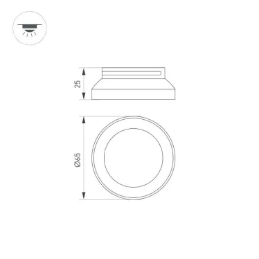 Вставка SP-POLO-R65 (WH, 3-3) (arlight, Металл) | 022650 | Arlight