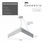 Светильник LED Geometria Delta SPO-151-W-40K-030 30Вт 4000К 2900х80 белый подвесной драйвер внутри