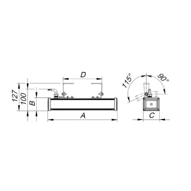 Комплект кронштейн BRACKET SET EVOLINE LED TELESCOPIC 330 MM (2PCS) | 2006000010 | Световые Технологии
