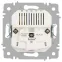 Розетка Intro Accent 6-410-11 , P+E Schuko со шторками, 16А-250В + 2хUSB, IP20, СУ, сосна