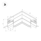 Коннектор угловой MAG-CON-4560-FDW-L90 (BK) (arlight, IP20 Металл, 3 года) | 034681 | Arlight