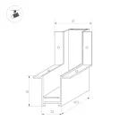 Коннектор угловой MAG-CON-2538-F-L90-INT (BK, внутренний) (arlight, IP20 Металл, 3 года) | 034230 | Arlight