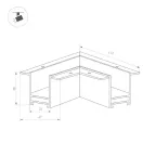 Коннектор угловой MAG-CON-2538-F-L90 (BK) (Arlight, IP20 Металл, 3 года) | 033246 | Arlight