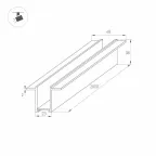 Трек встраиваемый MAG-TRACK-2538-F-2000 (BK) (Arlight, IP20 Металл, 3 года) | 033244 | Arlight