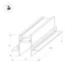 Трек встраиваемый MAG-TRACK-2538-FDW-1000 (BK) (Arlight, IP20 Металл, 3 года) | 036121 | Arlight