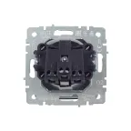 BRITE Розетка с заземлением с защитными шторками и крышкой 16А IP44 РСбш10-3-44-БрЧ черный