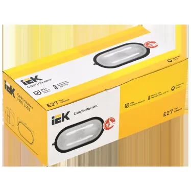 Светильник НПП1401 черный/овал 60Вт IP54 IEK