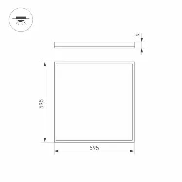 Панель DL-B600x600A-40W Day White | 021946 | Arlight