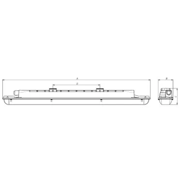 Светильник светодиодный ДСП SLICK.PRS ECO LED 30 EM3 4000K IP65 | 1631003960 | Световые Технологии