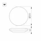 Светильник CL-FRISBEE-DIM-R300-18W Day4000-MIX (WH, 180 deg, 230V) | 030111 | Arlight