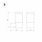Светильник LGD-STEM-WALL-10W Warm3000 (GR, 185 deg, 230V) | 029985 | Arlight