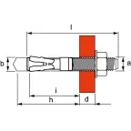 Усиленный клиновой анкер М10х110
