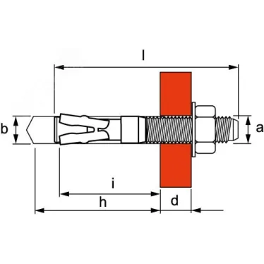 Усиленный клиновой анкер М10х110