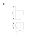 Светильник SP-SPICY-WALL-TWIN-S180x72-2x6W Day4000 (BK, 40 deg) (arlight, IP20 Металл, 3 года) | 033555 | Arlight