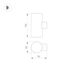 Светильник LGD-RAY-WALL-TWIN-R46-2x3W Warm3000 (GR, 24 deg, 230V) (Arlight, IP65 Металл, 3 года) | 033306 | Arlight