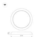 Светильник CL-FIOKK-R180-12W Day4000-MIX (WH, 120 deg, 230V) (arlight, IP44 Пластик, 3 года) | 034466 | Arlight