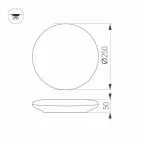 Светильник CL-FRISBEE-DIM-R250-12W Day4000-MIX (WH, 180 deg, 230V) (Arlight, IP54 Пластик, 3 года) | 030110 | Arlight
