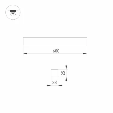 Светильник SNAP-STARLINE-FLAT-S600-13W Warm3000 (WH, 120 deg, 48V) (Arlight, IP40 Металл, 3 года) | 031569 | Arlight