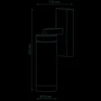 Светильник садово-парковый Clio на стену вниз 7.6*29.8*13.3cm, 220-240V / 50Hz, 1xE27, Max.60W, IP54 | GD018 | Gauss
