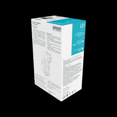 Светильник садово-парковый Vega на стену вниз 10.5*24*14.2cm, 170-240V / 50Hz, 1xE27, Max.60W, IP54 | GD022 | Gauss