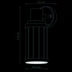 Светильник садово-парковый Vega на стену вниз 10.5*24*14.2cm, 170-240V / 50Hz, 1xE27, Max.60W, IP54 | GD022 | Gauss