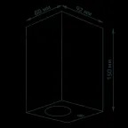 Светильник садово-парковый Cube настенный архитектурный, 2xGU10, 67*92*150mm, 170-240V / 50Hz, 2xMax.35W, IP54 | GD159 | Gauss