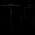 Светильник садово-парковый Sonata настенный архитектурный, 1xGU10, 142x155x70mm, 170-240V / 50Hz, Max.35W, IP54 | GD151 | Gauss