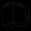 Светильник садово-парковый Cube настенный архитектурный, GU10, 67*92*80mm, 170-240V / 50Hz, 2xMax.35W, IP54 | GD158 | Gauss