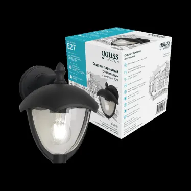 Светильник садово-парковый Aura на стену вниз 188*210*238mm, 170-240V / 50Hz, 1xE27, Max.60W, IP54 | GD028 | Gauss