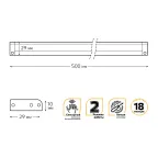 Светильник сенсорный модель C 6W 600lm 4000K 170-260V 500mm IR | 9020531206 | Gauss