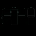 Светильник садово-парковый Sonata настенный архитектурный, 2xGU10, 221x155x70mm, 170-240V / 50Hz, 2xMax.35W, IP54 | GD152 | Gauss
