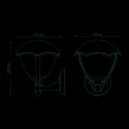 Светильник садово-парковый Aura на стену вверх 188*210*238mm, 170-240V / 50Hz, 1xE27, Max.60W, IP54 | GD027 | Gauss
