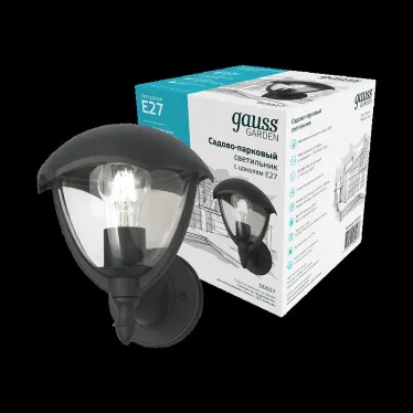Светильник садово-парковый Aura на стену вверх 188*210*238mm, 170-240V / 50Hz, 1xE27, Max.60W, IP54 | GD027 | Gauss